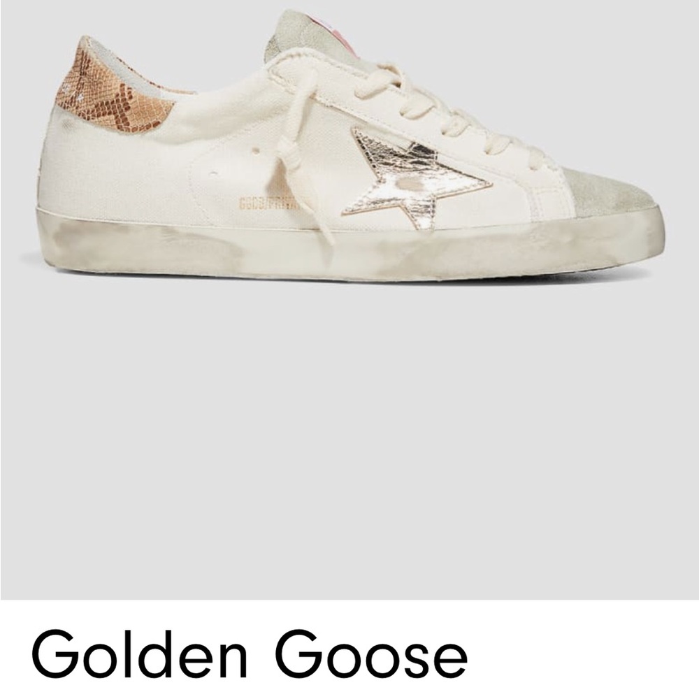 ❌❌ SOLD!!! Authentic NWOT - Golden Goose Cream and Gold Sneakers